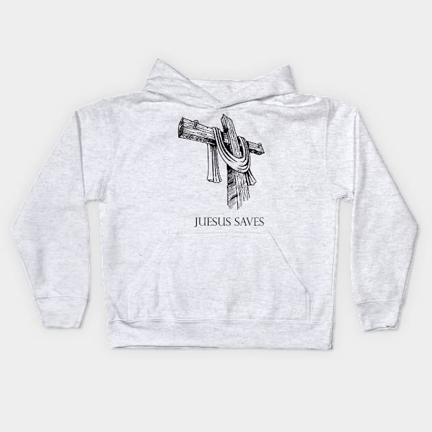 jesus saves from hell Kids Hoodie by Treshr